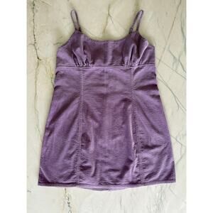 Wild Fable Lavender Purple Courderoy Mini Sundress Size L